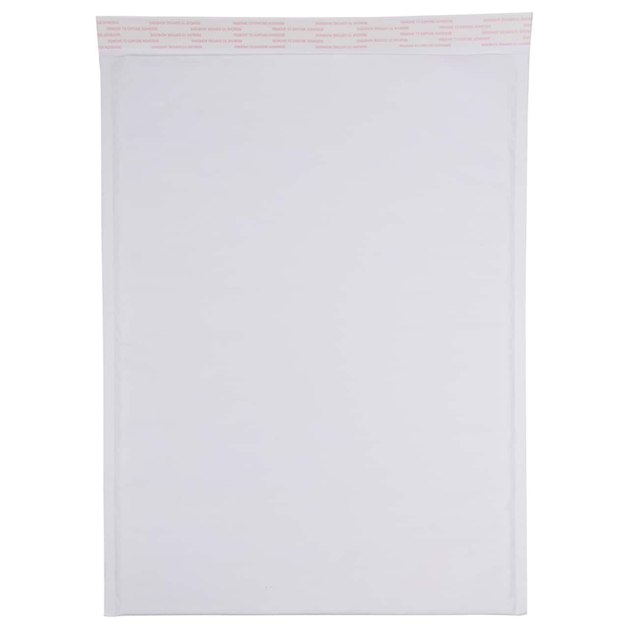 JAM Paper 12.5" x 17.5" White Kraft Bubble Lite Padded Mailers, 25ct.